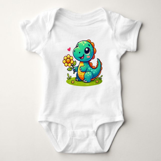 Dinosaur Bodysuit Baby Strampler (Vorderseite)