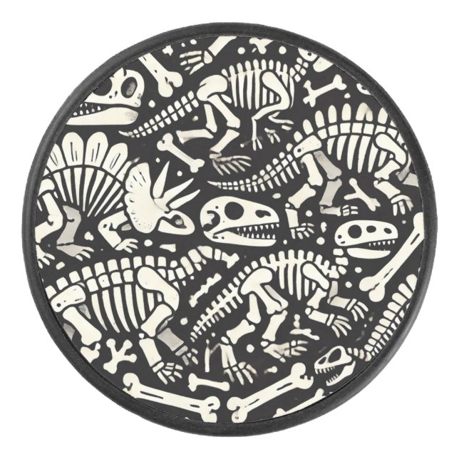 Dinosaur Bone Adventure Eishockey Puck (Vorderseite)