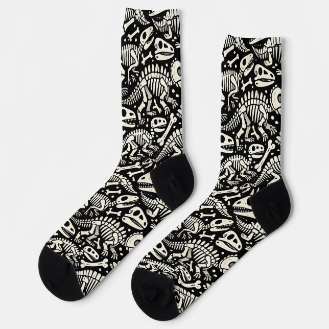 Dinosaur Bone Adventure Socken (Linkes Detail)