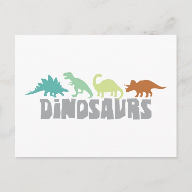 Dinosaur Border Postkarte (Vorderseite)