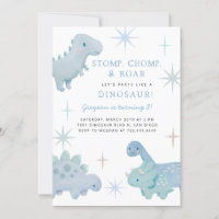 Dinosaur Boy Anniversaire Fête Invitation