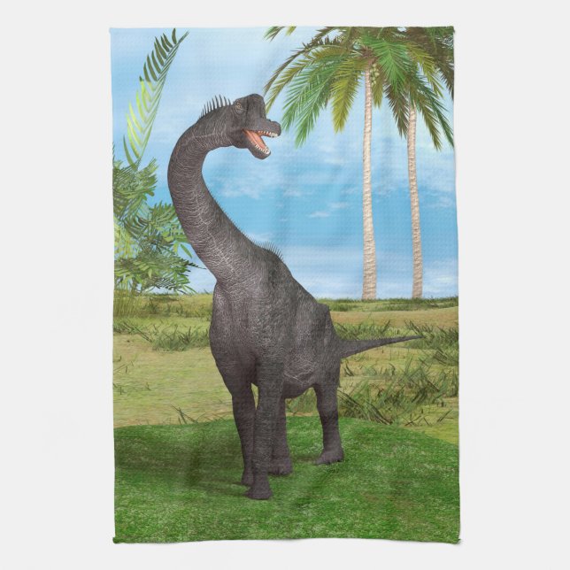 Dinosaur Brachiosaurus Küchentuch (Vertikal)