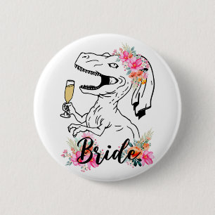 Dinosaur-Braut Brautjungfer Florale Bachelorette-P Button