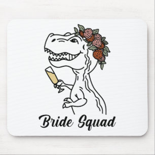 Dinosaur Braut Squad Brautjungfer Junggesellinnena Mousepad