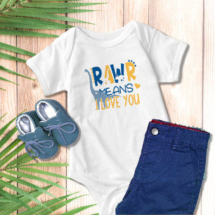 Dinosaur Brüllen bedeutet Ich liebe dich Süßer Jun Baby Strampler