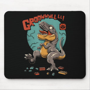 Dinosaur Builder Gebäude Blocks Bricks Growl Dino Mousepad