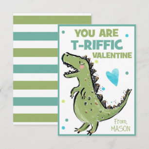Dinosaur Carte Saint Valentin pour les enfants, Vo
