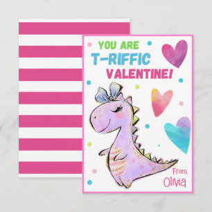 Dinosaur Carte Saint-Valentin pour les enfants Vou