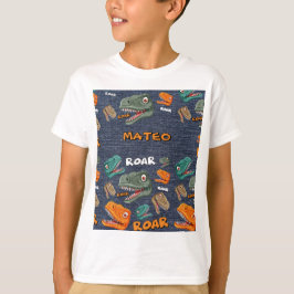 Dinosaur Cartoon-Muster für Kinder T-Shirt