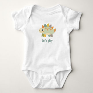 Dinosaur Cartoon Stil personalisierter Baby-Body Baby Strampler