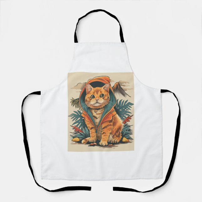 Dinosaur Cat Explorer Schürze (Vorderseite)