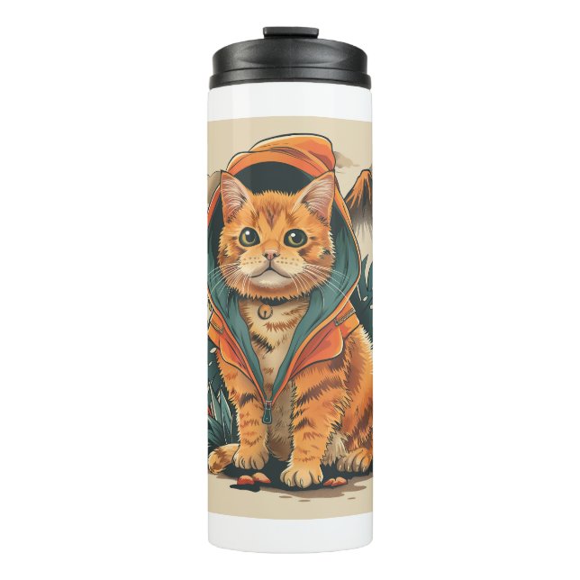 Dinosaur Cat Explorer Thermosbecher (Vorderseite)