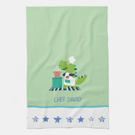 Dinosaur Chef Kitchen Towel Geschirrtuch