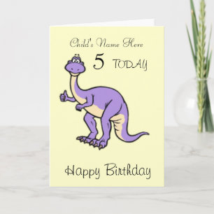 Dinosaur Child's Personalised Birthday Card Karte