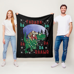 Dinosaur Christmas Fleecedecke