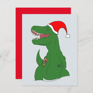 Dinosaur Christmas Holiday Card Feiertagskarte