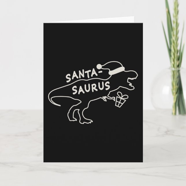 Dinosaur Christmas Kid Gift, Family Xmas Costumes Karte (Vorderseite)
