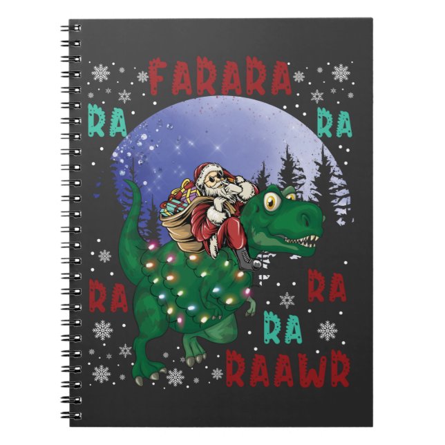 Dinosaur Christmas Notizblock (Vorderseite)