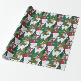 Dinosaur Christmas T-Rex Santa Geschenkpapier