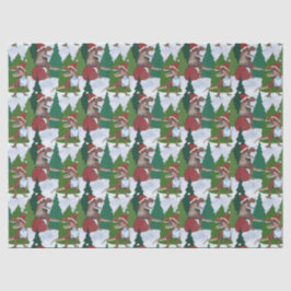 Dinosaur Christmas T-Rex Santa Seidenpapier