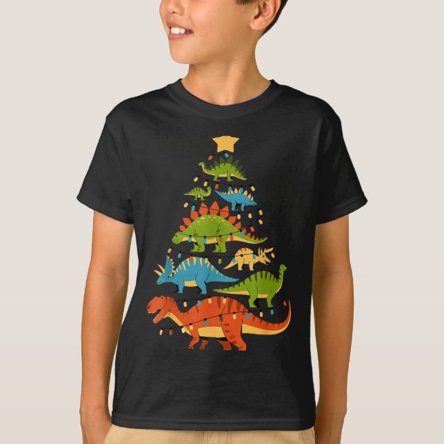 Dinosaur Christmas Tree Dino Trex Dinosaur Lover C T-Shirt (Vorderseite)