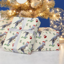 Dinosaur Christmas Wrapping Paper Roll