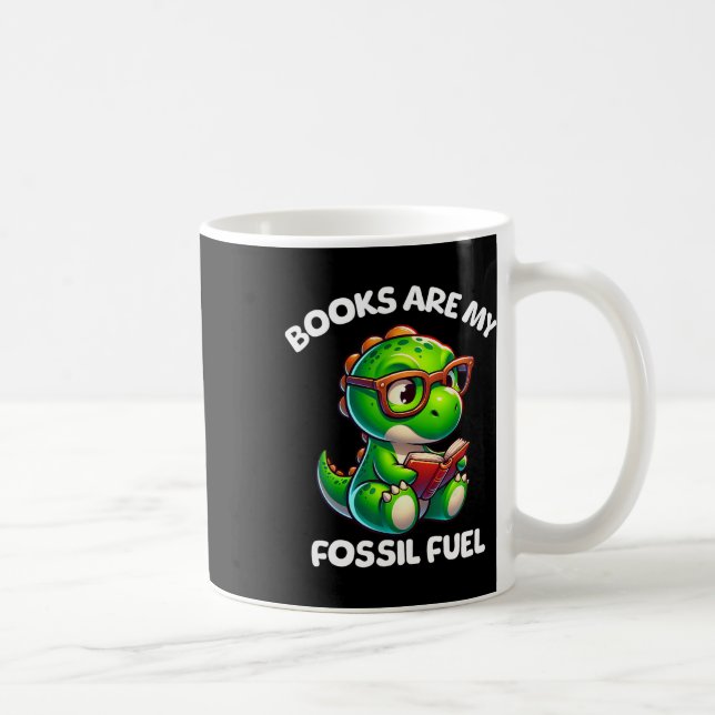 Dinosaur Ck Zur Schule Lesen Bücher Lustiger Spruc Kaffeetasse (Rechts)