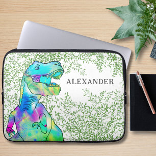 Dinosaur Colorful T-Rex-Name Laptopschutzhülle