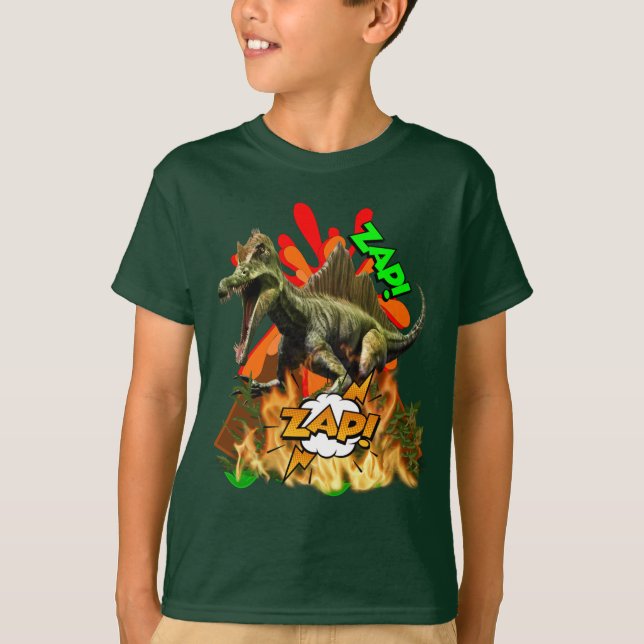 Dinosaur Comic art vulcano zap prähistorische Kuns T-Shirt (Vorderseite)
