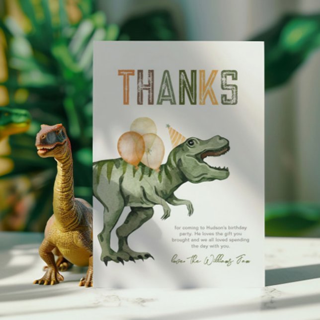 Dinosaur Danke, Card Dankeskarte (Von Creator hochgeladen)