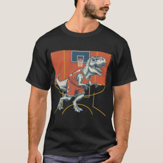 Dinosaur de basket-ball modèle de t-shirt