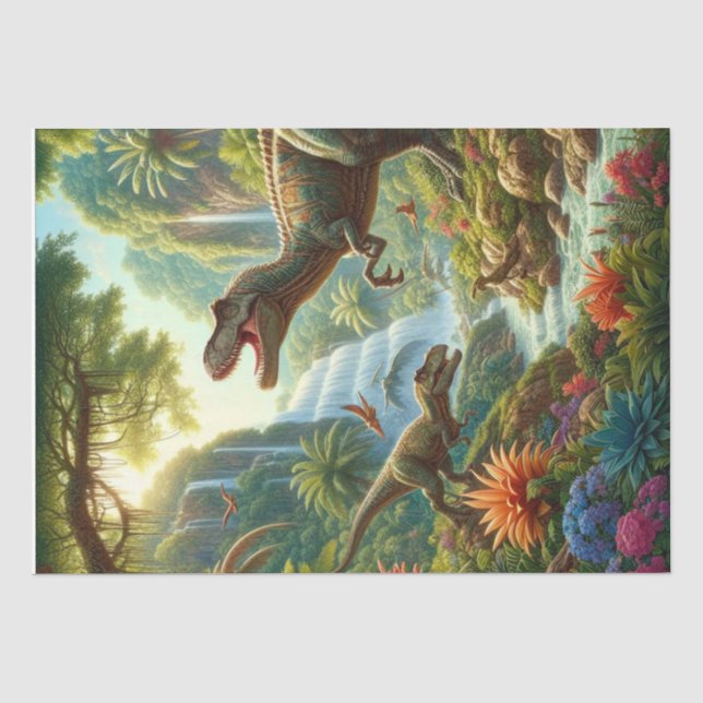 Dinosaur Decoupage Craft Seidenpapier (Vorderseite)