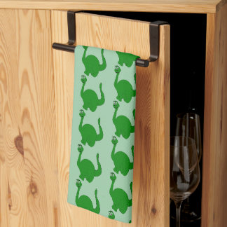 Dinosaur-Design mit beliebigem Hintergrundfarbe Geschirrtuch