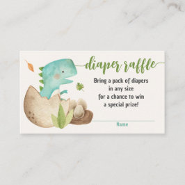 Dinosaur Diaper Raffle Tickets TRex Baby Shower Begleitkarte