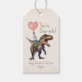 Dinosaur Dino-mite Klassenzimmer Valentine Geschenkanhänger