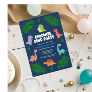 Dinosaur Dino Party Erste Geburtstagspartei Einladung