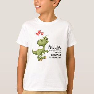 Dinosaur Dinosaure Valentine's Day Cadeaux T-Shirt