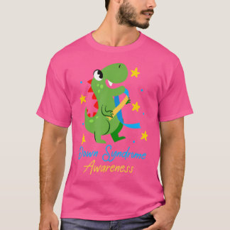 Dinosaur-Down-Syndrom Bewusstsein für Kinder Junge T-Shirt