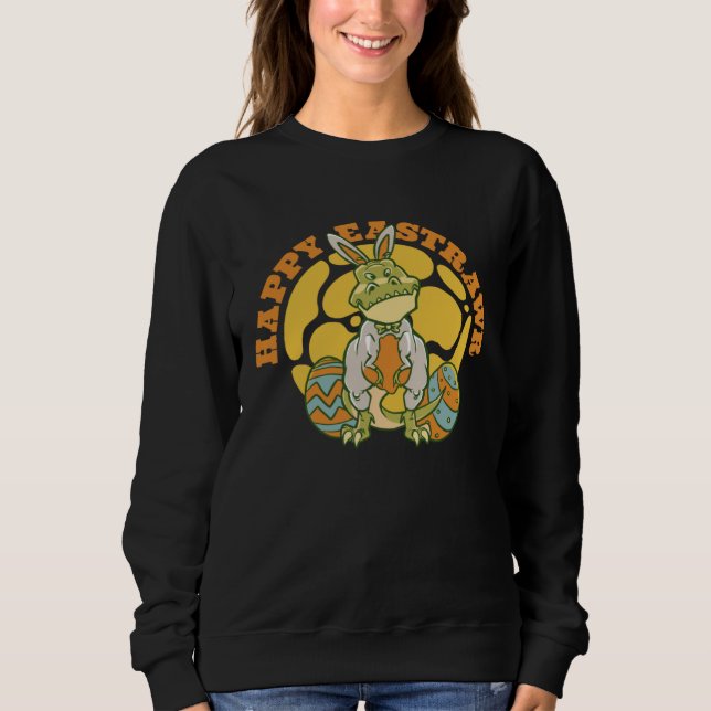 Dinosaur Easter TRex Graphic Men Women Kids Sweatshirt (Vorderseite)
