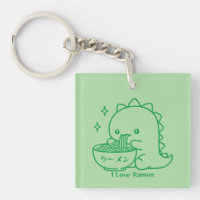 Dinosaur Eating Ramen Noodles Personalisiert Kawai