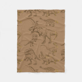 DINOSAUR ERA CARTOON QUOTE FLEECEDECKE