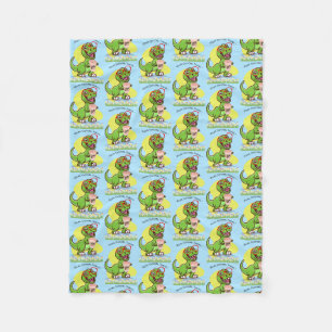 DINOSAUR ERA CARTOON QUOTE FLEECEDECKE