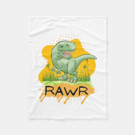 DINOSAUR ERA CARTOON QUOTE FLEECEDECKE