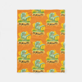 DINOSAUR ERA CARTOON QUOTE FLEECEDECKE