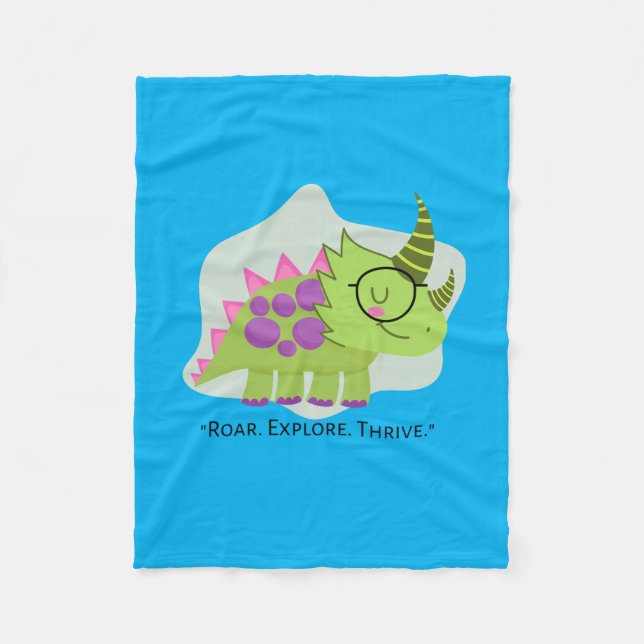 DINOSAUR ERA CARTOON QUOTE FLEECEDECKE (Vorderseite)