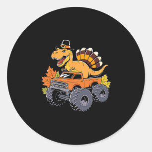 Dinosaur Erntedankfest Jungen Kinder Dino T Rex Mo Runder Aufkleber