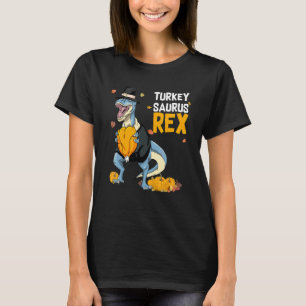 Dinosaur Erntedankfest Jungen Truthahn Saurus Rex  T-Shirt