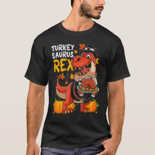 Dinosaur Erntedankfest Jungen Truthahn Saurus rex T-Shirt