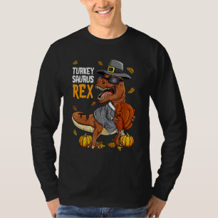 Dinosaur Erntedankfest Jungen Truthahn Saurus rex T-Shirt