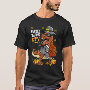Dinosaur Erntedankfest Jungen Truthahn Saurus rex T-Shirt